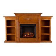 Tennyson Electric Fireplace w/ Bookcases - Ivory N11