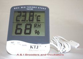 Digital Egg Incubator Thermometer Hygrometer Celsius / Fahrenheit with Sensor BRAND NEW