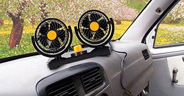 Taotuo 24V 360 Degree Rotation Adjustable Strong Wind Car Air Fan 2-in-1 Air Circulator for Truck SUV N3