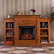 Tennyson Electric Fireplace w/ Bookcases - Ivory N22