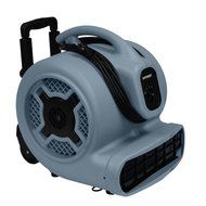 XPOWER P-830H 1-HP 1600-CFM 3 Speed Professional Air Mover with Telescopic Handle and Wheels, 8.5-Amp N2