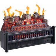 Pleasant Hearth 24 Inch Wall Hanging Electric Crackling Log with Heater, Black N2