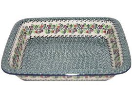 New Polish Pottery ROLLED EDGE BAKER Lasagna Pan Boleslawiec CA Pattern 1415