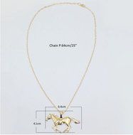 Unisex&#039;s Gold Horse Chain Stainless Steel Hot Men Pendant New Necklace N4
