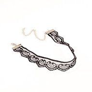 Women&#039;s Handmade Crochet Black Lace Heart Choker Collar Necklace Gothic Jewelry N5