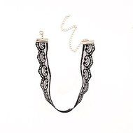 Women&#039;s Handmade Crochet Black Lace Heart Choker Collar Necklace Gothic Jewelry N6