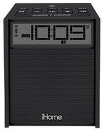 Sound Design iHome IBN180B Rubberized NFC Bluetooth Dual Alarm FM Clock Radio with USB Charging/Aux-In, Black...