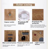 Aphse Electric Ultrasonic Humidifier Diffuser Aromatherapy Essential oil Diffuser,120ML Whisper-Quiet,Enjoy Aromatherapy... N21