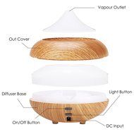 Aphse Electric Ultrasonic Humidifier Diffuser Aromatherapy Essential oil Diffuser,120ML Whisper-Quiet,Enjoy Aromatherapy... N22