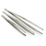 Adecco LLC 3PCS Stainless Steel Planting Tongs tweezer with precision serrated tips for surgical &amp; sea food N4