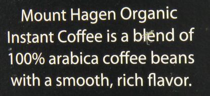 Mount Hagen Organic Instant Regular Coffee, 25 Count Single Serve packet Net wt 1.76 oz (50g) N5