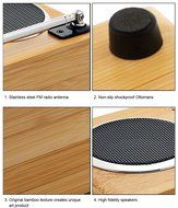 Koolertron Eco-friendly Hand-made Light Weight Mini Portable Bamboo Wood Boombox Card Speaker with Radio Function... N2