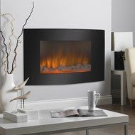 Large 1500W Heat Adjustable Electric Wall Mount &amp; Free Standing Fireplace Heater