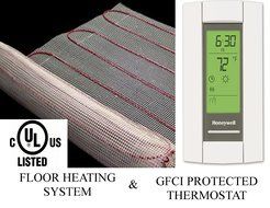 15 Sqft Warming Systems 120 V Electric Tile Radiant Floor Heating Mat with GFCI Protected Programmable Thermostat
