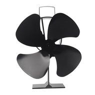 Signstek 4 Blade Heat Powered Stove Fan for Wood Log Coal Fire Burner Fireplace N6