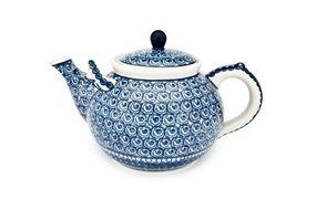 Polish Pottery Pearl Large Teapot