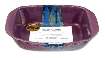 Clay In Motion Handmade Ceramic 1.25 Quart Loaf Pan - Purple Passion