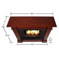 Real Flame Devin Ventless Gel Fireplace Dark Espresso N7