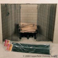 Masewa Metal Net Co. Ltd 48 Inch x 22 Inch Hanging Fireplace Spark Screen Rod Not Included