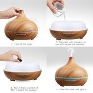 Essential Oil Diffuser, ARCHEER 300ml Cool Mist Humidifier with 7 color changing LED Lights Ultrasonic Aroma Diffuser... N9