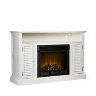 Genevieve Antique White Media Tv Stand Electric Fireplace up to 50" N2