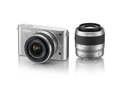 Nikon 1 J1 10.1 MP HD Digital Camera System with 10-30mm VR 1 NIKKOR Lens, 8 GB SD Card, and Case (White) N6