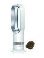 AM09 Dyson Cool Heat Fan, White/Silver, Space Heater with Air Multiplier Technology and Bladeless Jet Focus, Control...