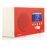Tivoli Audio Albergo Clock Radio with Bluetooth, Gloss Red/White N2