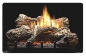 Manual 6-piece 30" Ceramic Fiber Log Set - Natural Gas