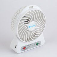 ER CHEN Portable Mini USB Fan 4-inch Vanes 3 Speeds Rechargeable Desktop Fan Battery/ USB Powered (White) N5