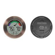 Thermometer &amp; Hygrometer Weather Station with Color Comfort Meter in Metal Casing (BRONZE) N6