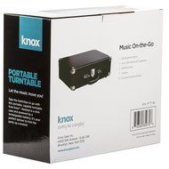 Knox Portable Bluetooth USB Turntable with Built-in Speakers (Black) N2