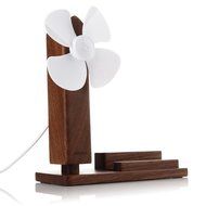 USB Cool Fan Natural Wood Stand Station Dock Platform