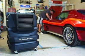 Portacool PAC2KCYC01 Cyclone 3000 Portable Evaporative Cooler with 700 Square Foot Cooling Capacity, Black N5