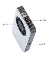 niceEshop(TM) Battery Operated Personal Summer Pocket Fan With Rechargeable Lithium Battery,White N3