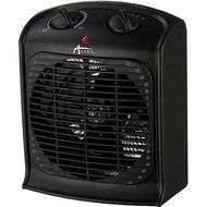Alera 1500 Watt Compact Electric Portable Space Fan Heater With Adjustable Thermostat