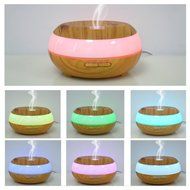 Essential Oil Diffuser Humidifier, Aliceclub 300ml Wood Grain Ultrasonic Cool Mist Humidifier with 7 Color LED... N5
