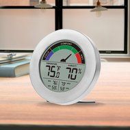 Thermometer &amp; Hygrometer Weather Station with Color Comfort Meter in Metal Casing (BRONZE) N10