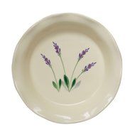 Large Ceramic Casserole Baker and Oven to Table 1 1/2 Quart Deep Serving Dish with Decorative Hand Painted Lavender... N21