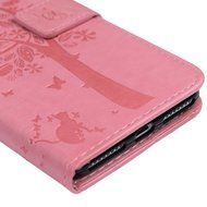 iPhone 7 Plus Case (5.5 inch) - Wallet Flip Folio Stand Case Embossed Flower Tree PU Leather Case Shockproof Soft... N25