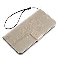 iPhone 7 Plus Case (5.5 inch) - Wallet Flip Folio Stand Case Embossed Flower Tree PU Leather Case Shockproof Soft... N29