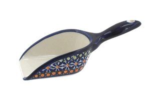 Polish Pottery Mosaic Flower Scoop