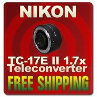 Nikon AF-S FX TC-17E II (1.7x) Teleconverter Lens with Auto Focus for Nikon DSLR Cameras International Version...