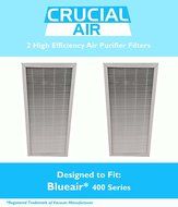 2 Blueair Air Purifier Filter Fits 400 Series Air Purifiers 401, Designed &amp; Engineered by Crucial Air