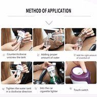 EXIU Summer Portable Mini Car Humidifier Air Purifier Aroma Essential Oil Diffuser (Black) N6