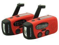 [ 2-PACK Upgraded Version ] iRonsnow 088+ [1000mAh] Solar Hand Crank Radio AM/FM/NOAA/WB Weather Emergency Radio... N3