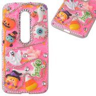 Spritech(TM) 3D Handmade Crystal Phone Case for Motorola Droid Turbo,Helloween Style Monster Pumpkin Design Smartphone... N11