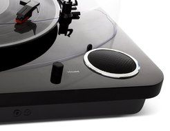 ION Audio Max LP | 3-Speed Belt Drive Turntable with Built-In Speakers &amp; 1/8" Aux Input (Glossy Piano Black) N2