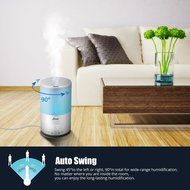 Seneo Cool Mist Ultrasonic Humidifier with Up to 33-hour Per Fill, Humidity and Temperature Display, Intelligent... N7