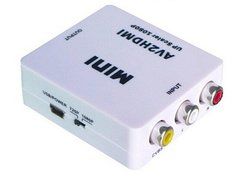 iConnect World&trade; Mini Composite RCA CVBS AV To HDMI Converter (Input: AV; Output: HDMI) For VCR DVD 720P 1080P